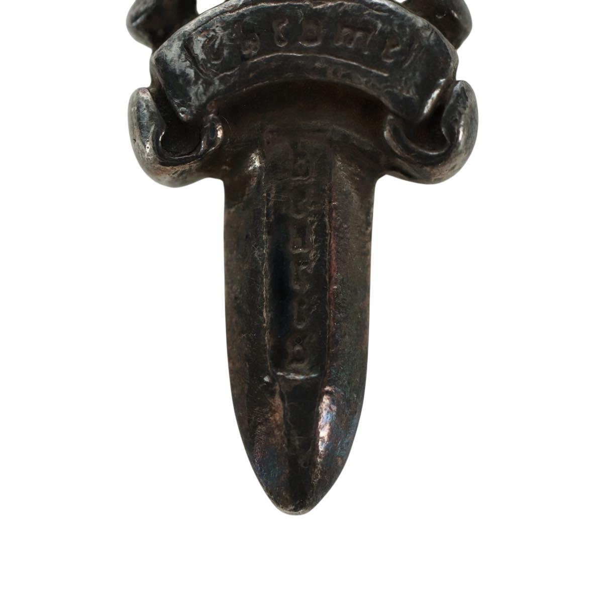 Chrome Hearts Dagger Pendant Top Ag925 Silver Auth LNZ834SAV