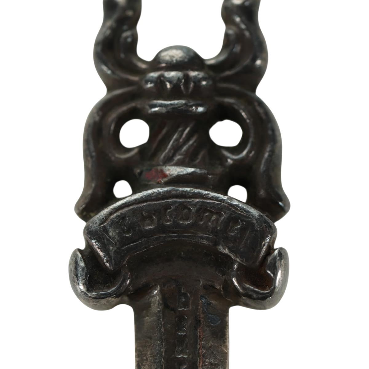 Chrome Hearts Dagger Pendant Top Ag925 Silver Auth LNZ834SAV