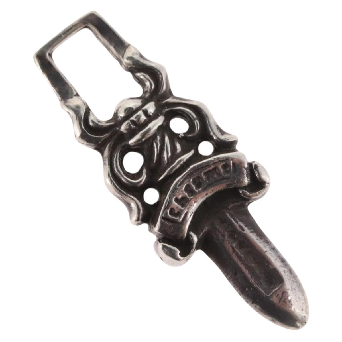 Chrome Hearts Dagger Charm Pendant Top Ag925 Silver Auth LNZ835SAV