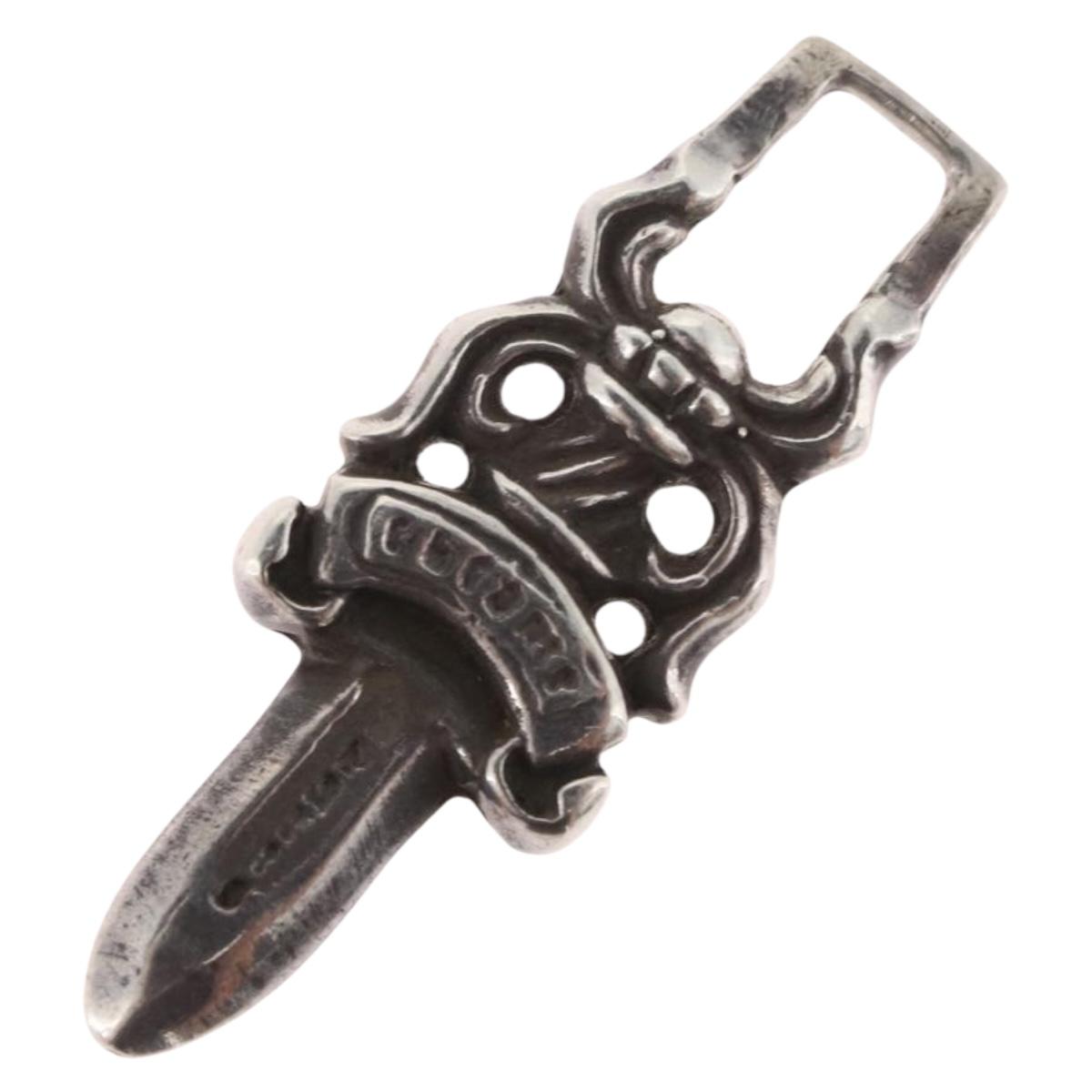 Chrome Hearts Dagger Charm Pendant Top Ag925 Silver Auth LNZ835SAV