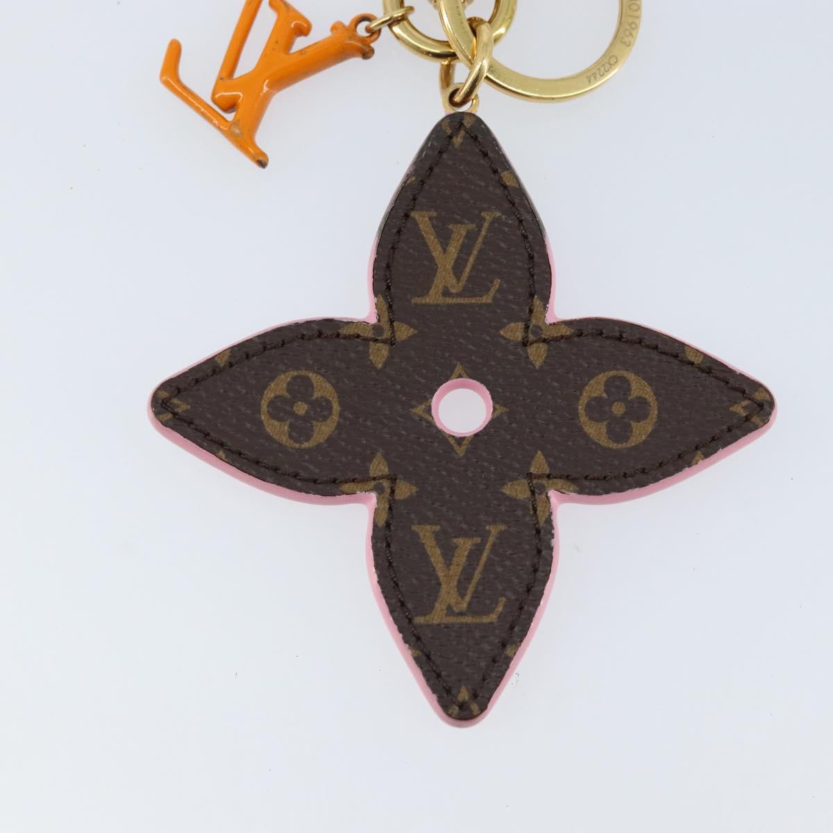 LOUIS VUITTON Monogram LV Pop Flower Bag Charm Pink M01963 Auth LNZ838A