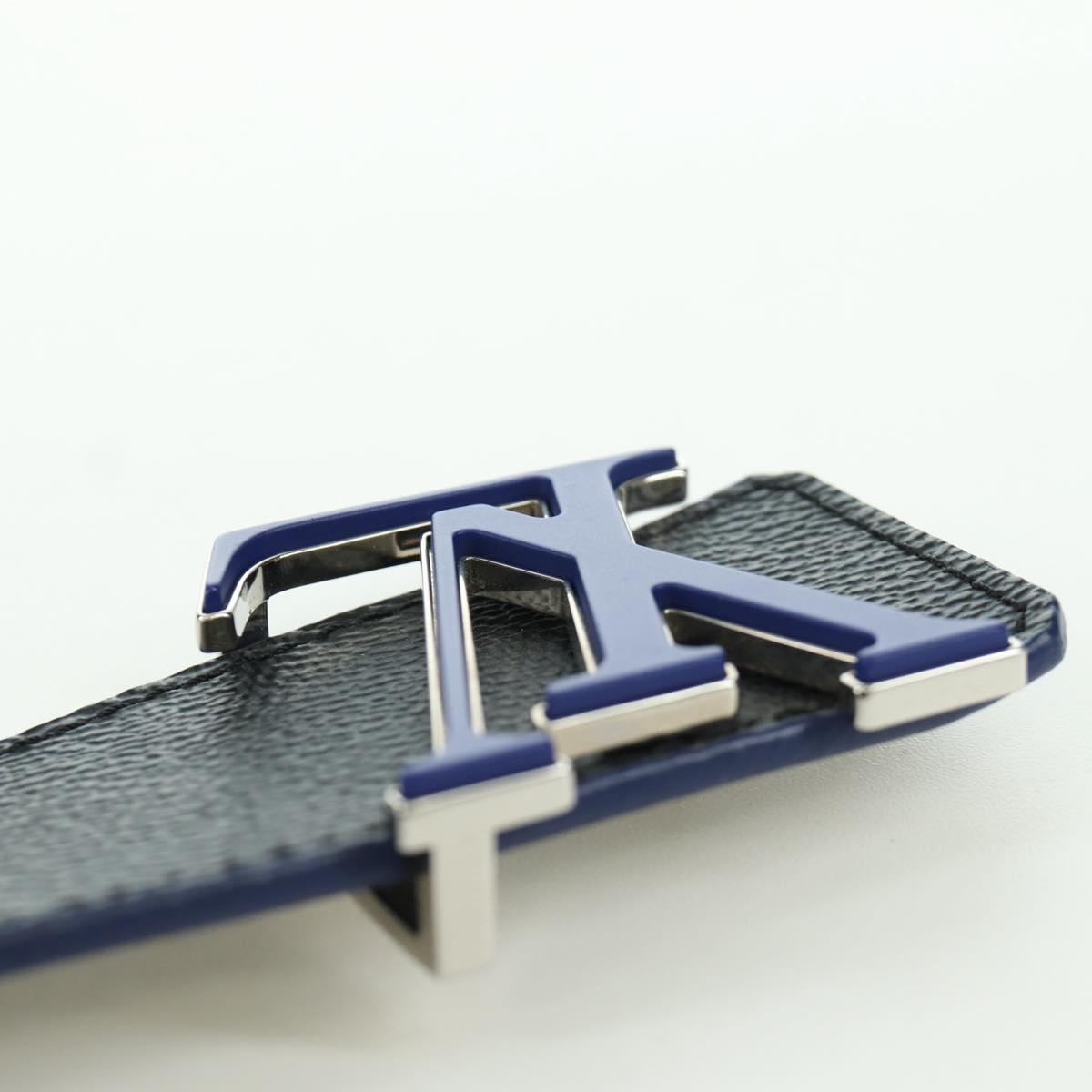 LOUIS VUITTON Damier Graphite Ceinture LV Printed Initials 40.2"" Auth LNZ847M