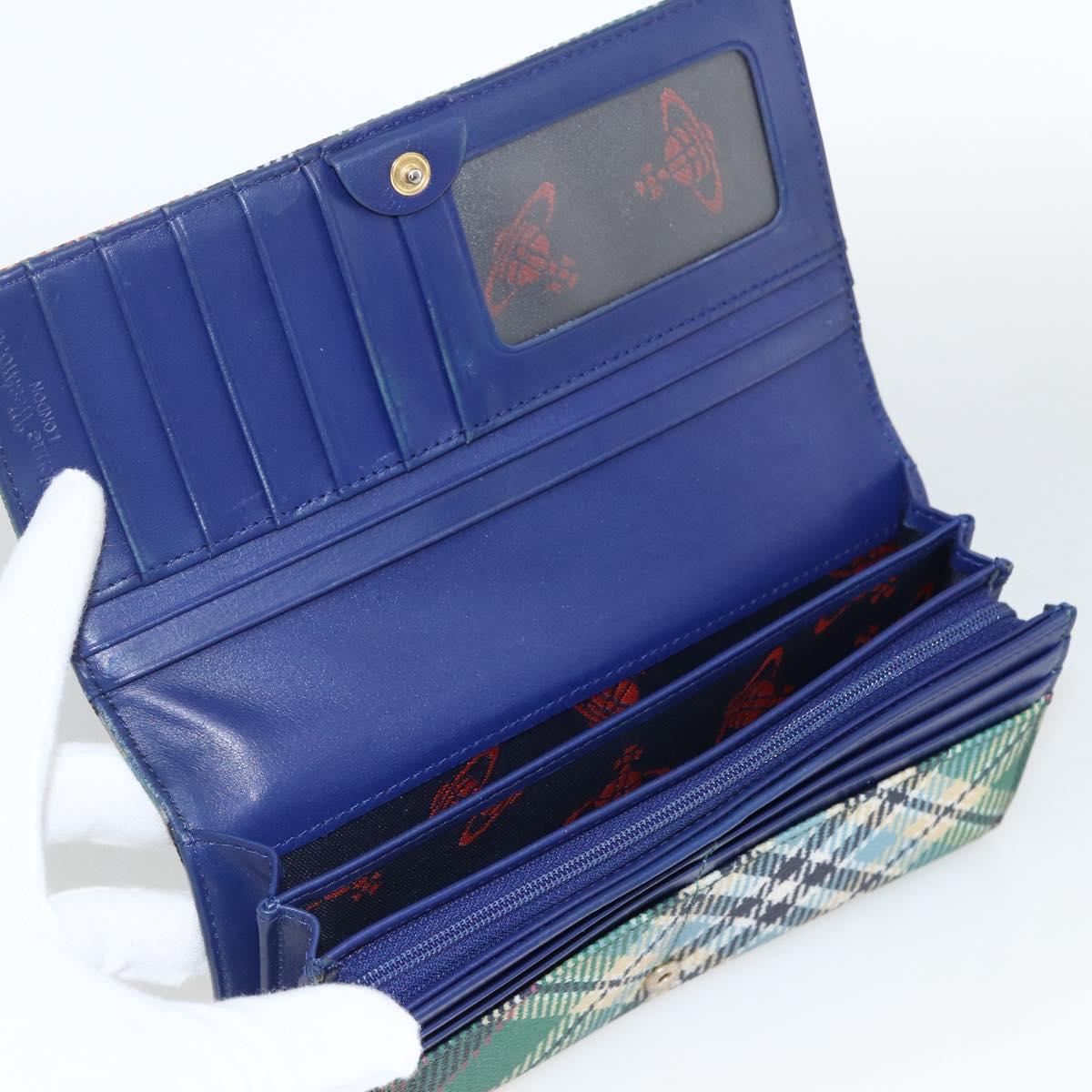 Vivienne Westwood Long Wallet PVC Multicolor Gold Auth LNZ856