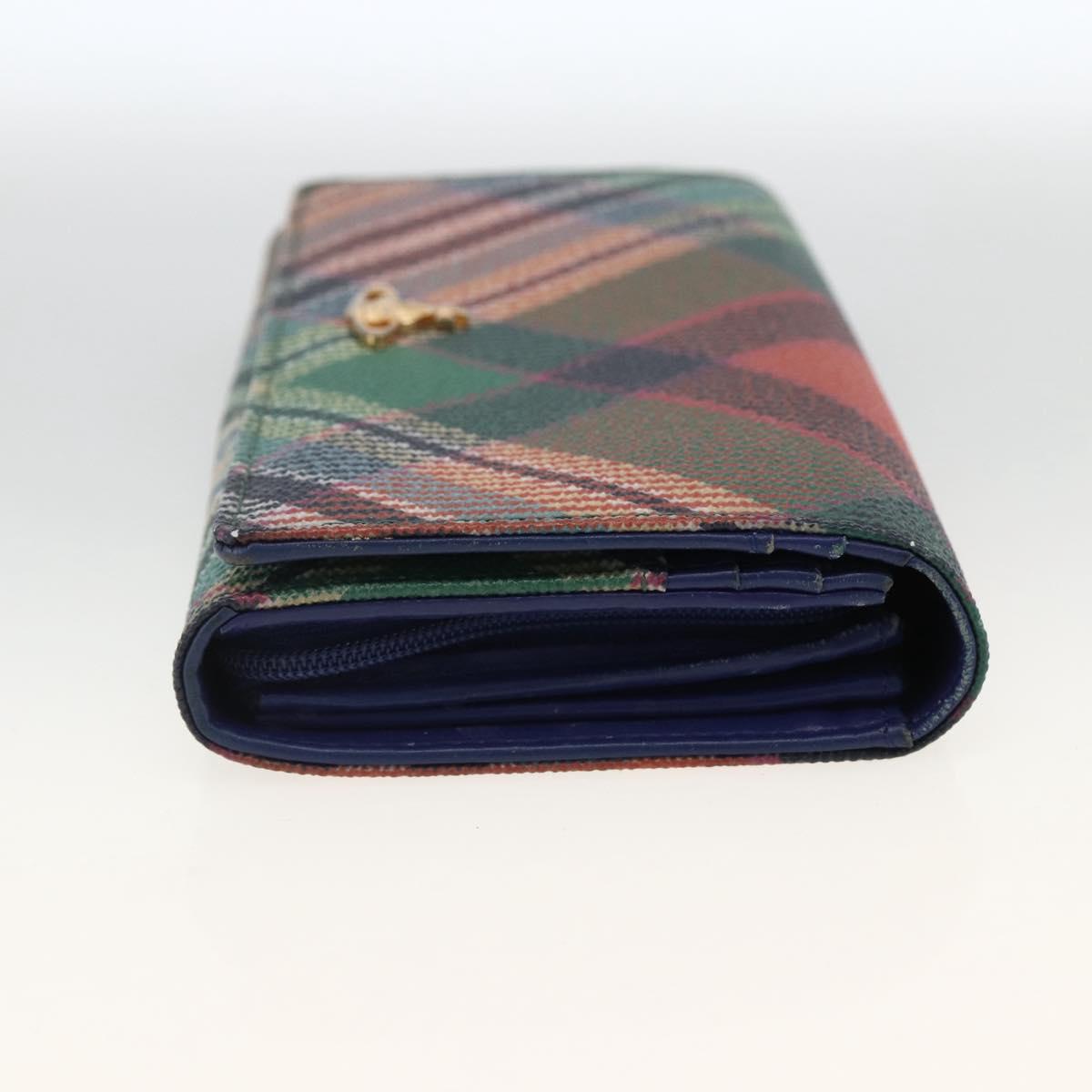 Vivienne Westwood Long Wallet PVC Multicolor Gold Auth LNZ856