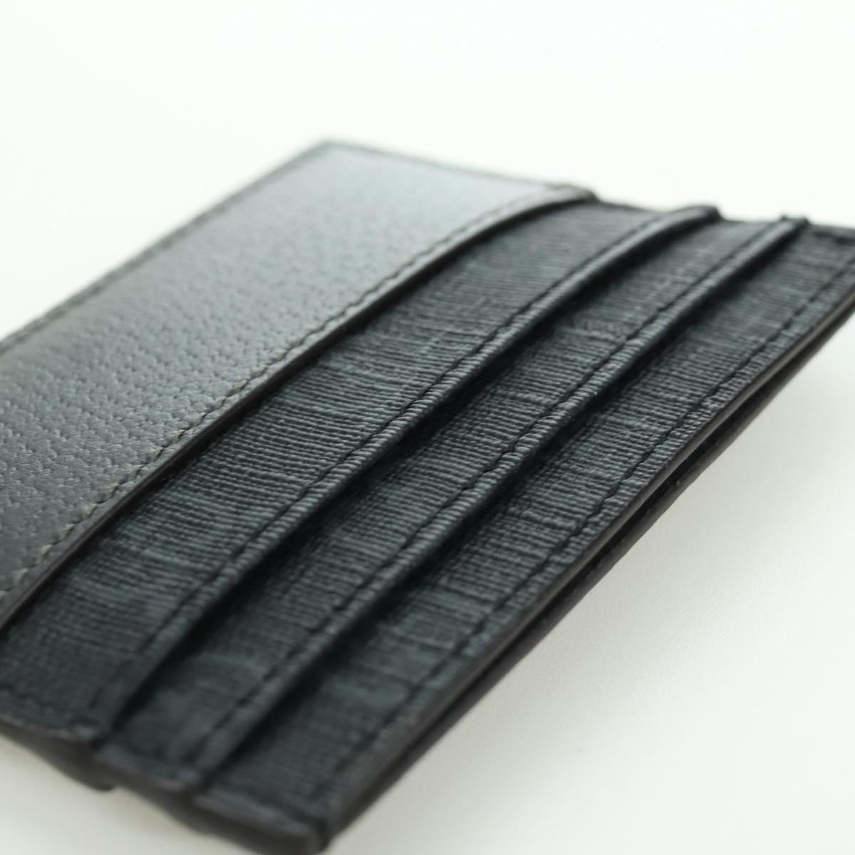 GUCCI GG Supreme Card Case PVC Black Auth LNZ857V