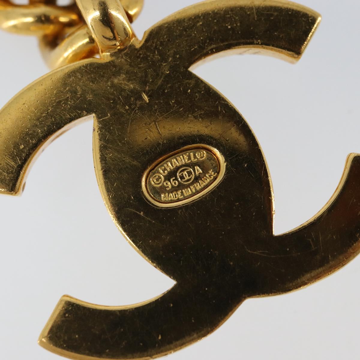 CHANEL COCO Mark Key Holder metal Gold Tone CC Auth LNZ859V