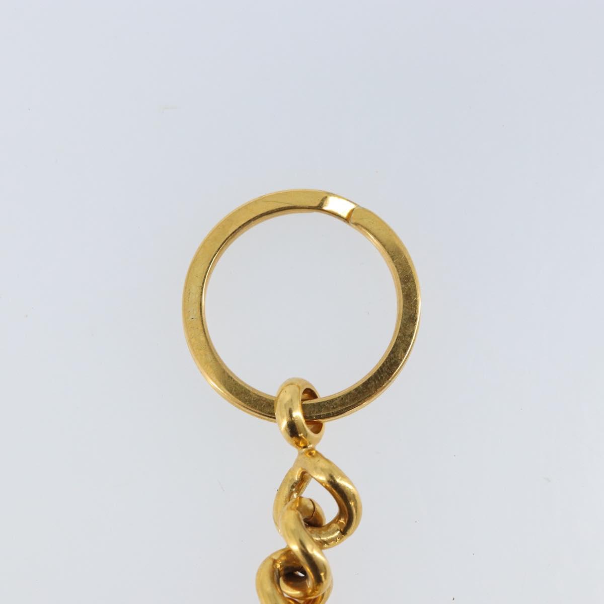 CHANEL COCO Mark Key Holder metal Gold Tone CC Auth LNZ859V
