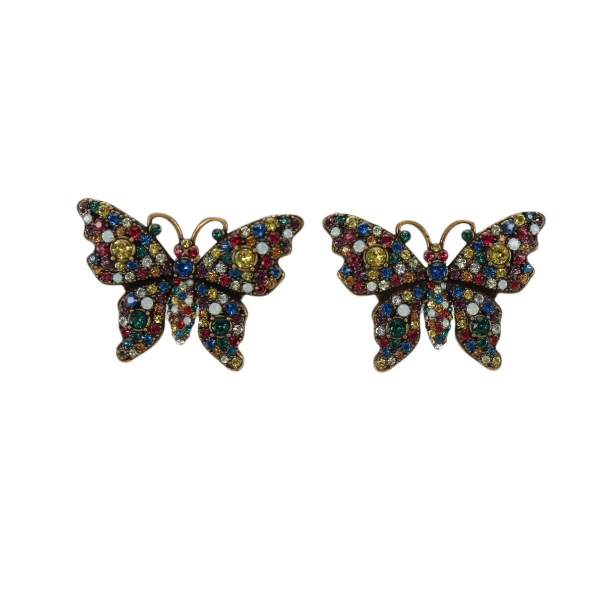 GUCCI Pierce Earring metal Multicolor Auth LNZ860V