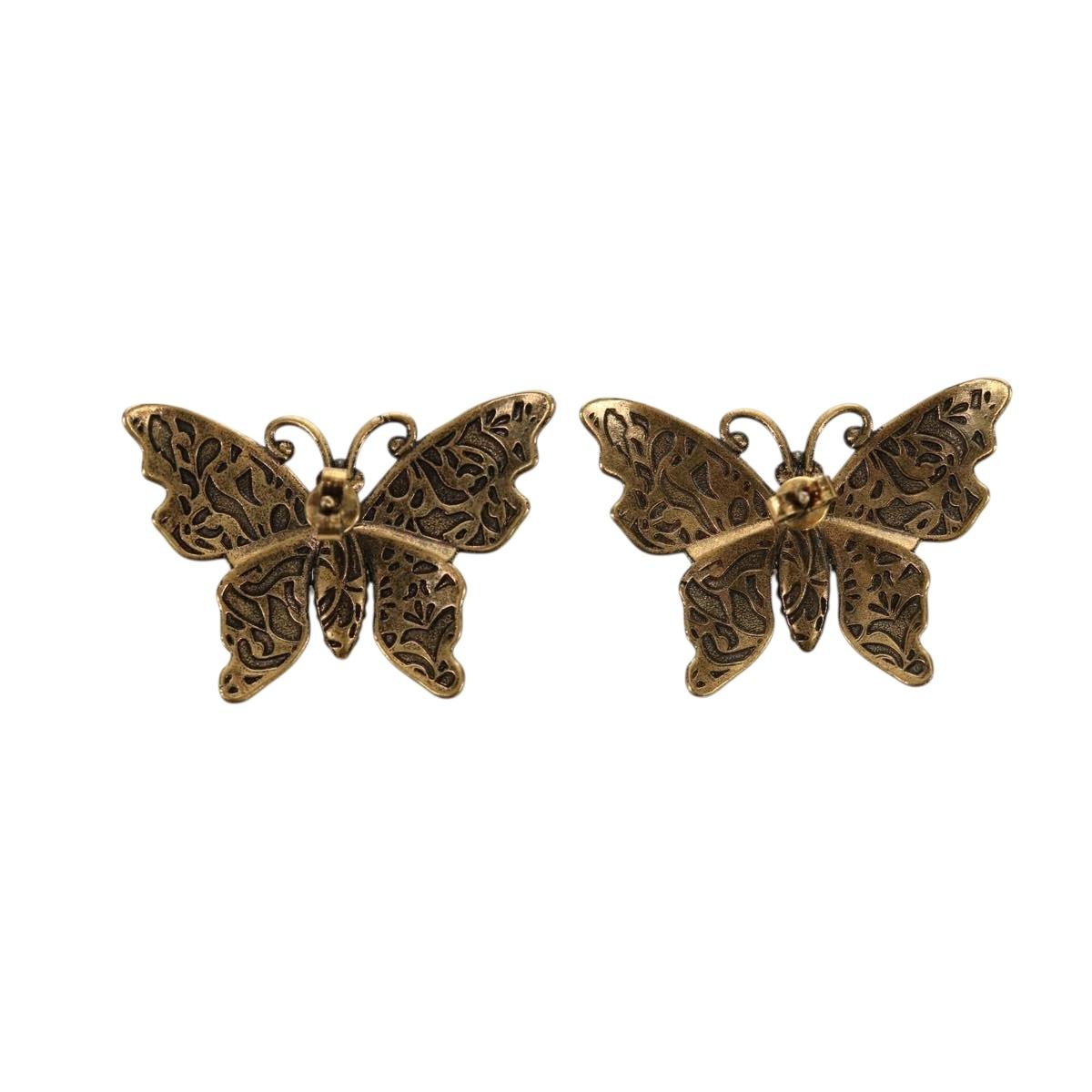 GUCCI Pierce Earring metal Multicolor Auth LNZ860V