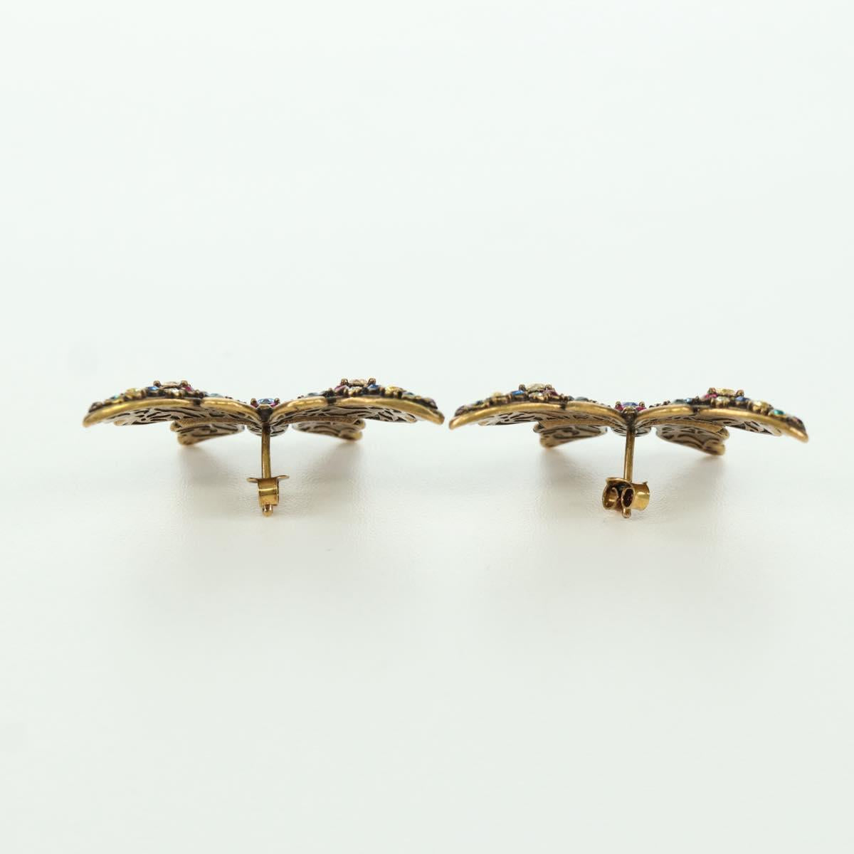 GUCCI Pierce Earring metal Multicolor Auth LNZ860V