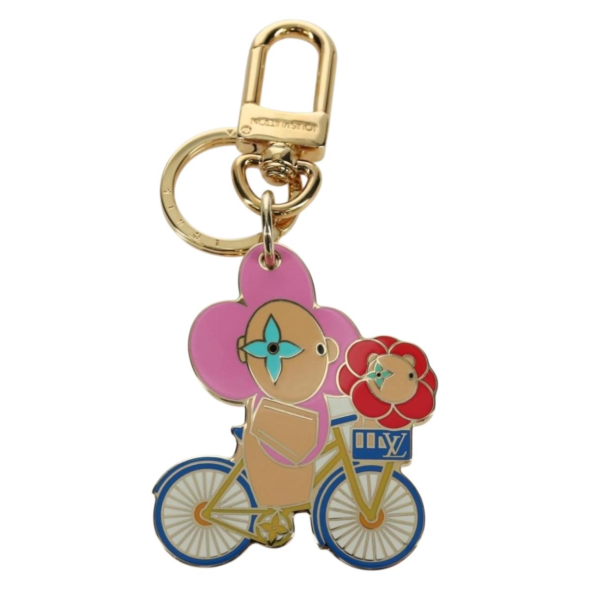 LOUIS VUITTON Porte Cres Vivienne Vero Charm metal Gold Tone M00871 Auth LNZ862M