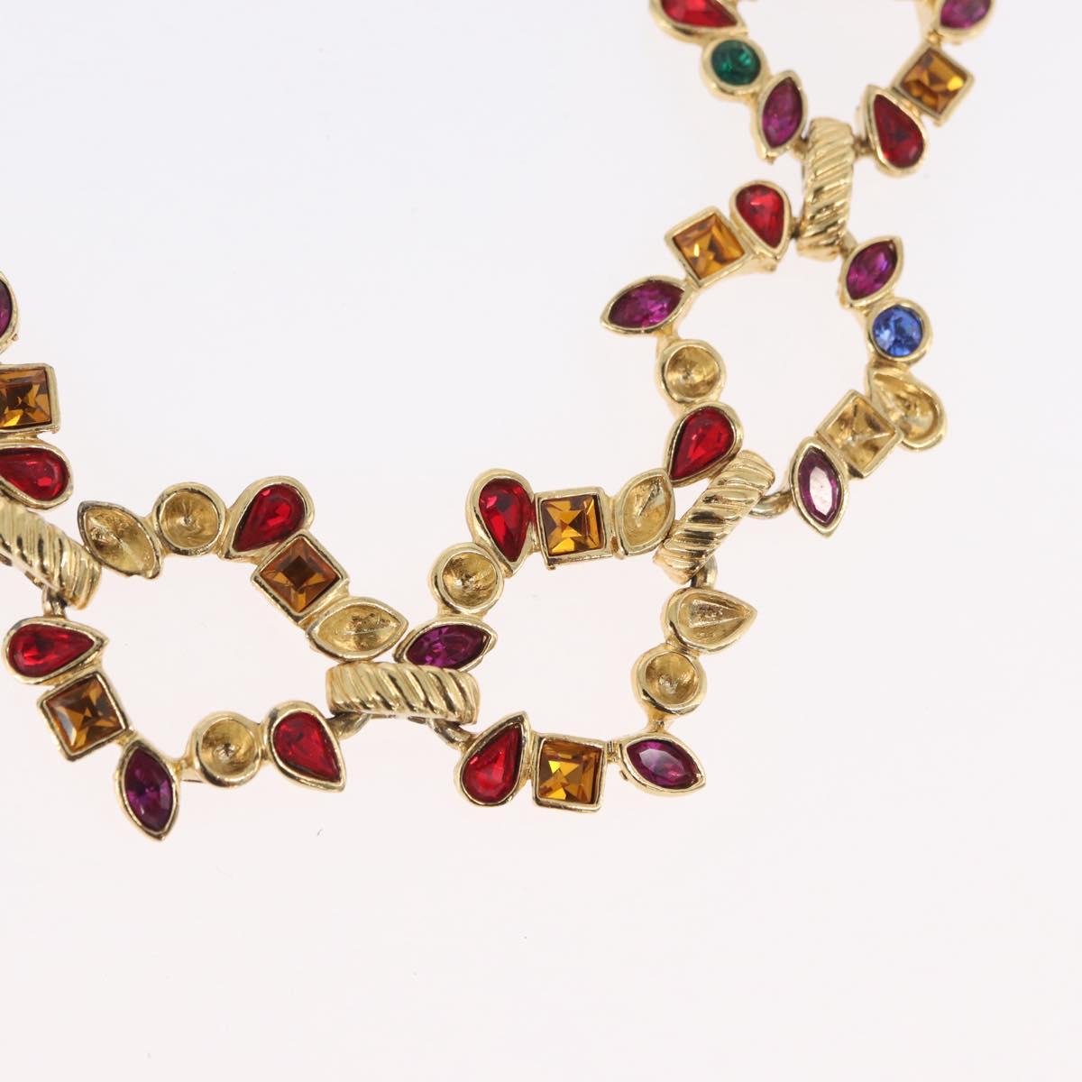 SAINT LAURENT Necklace metal Gold Tone Auth LNZ864
