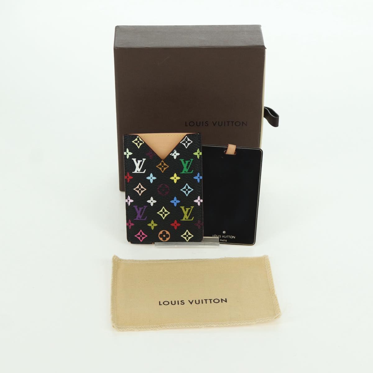 LOUIS VUITTON Monogram Multicolor Etui Hand Mirror Black M92650 LV Auth LNZ876A
