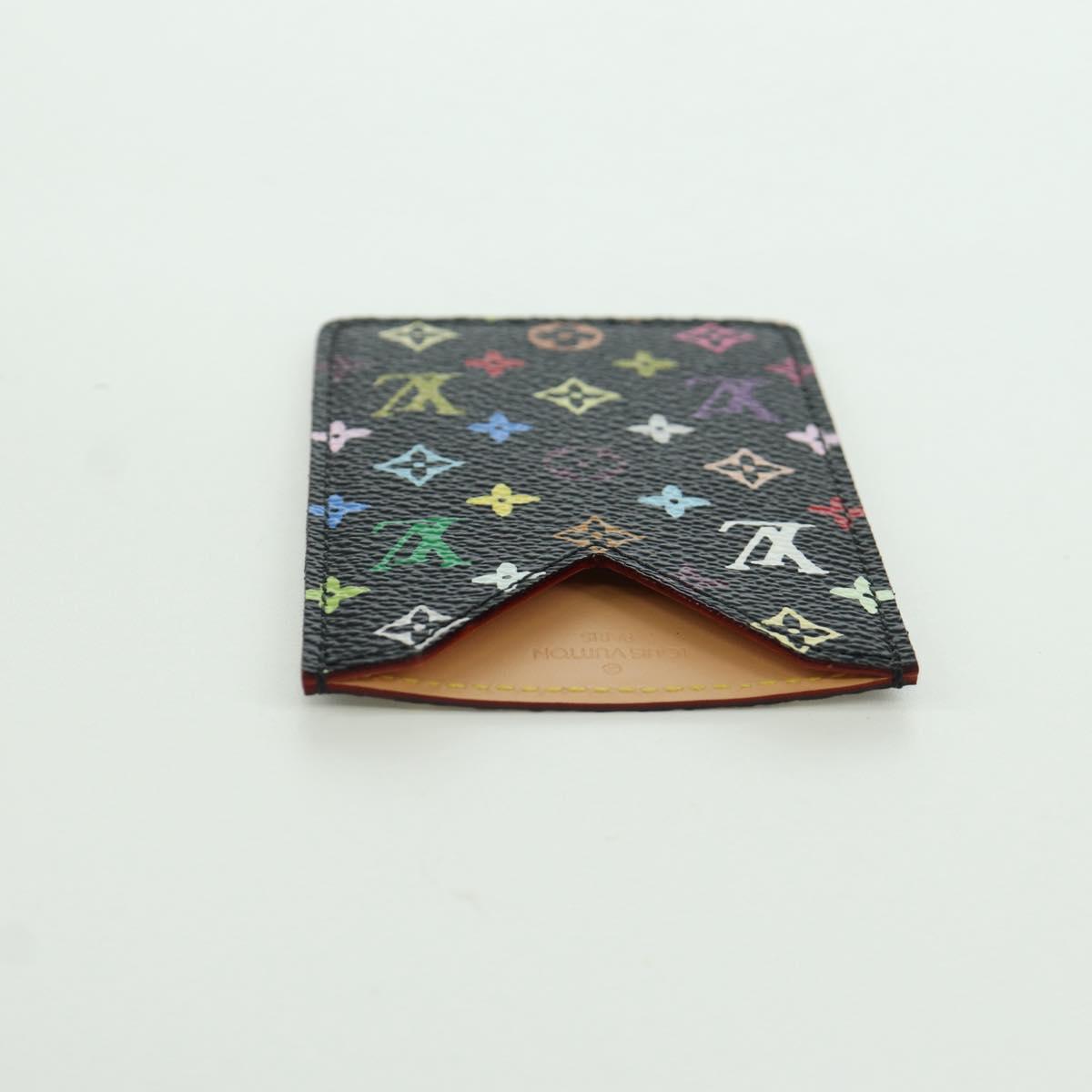 LOUIS VUITTON Monogram Multicolor Etui Hand Mirror Black M92650 LV Auth LNZ876A