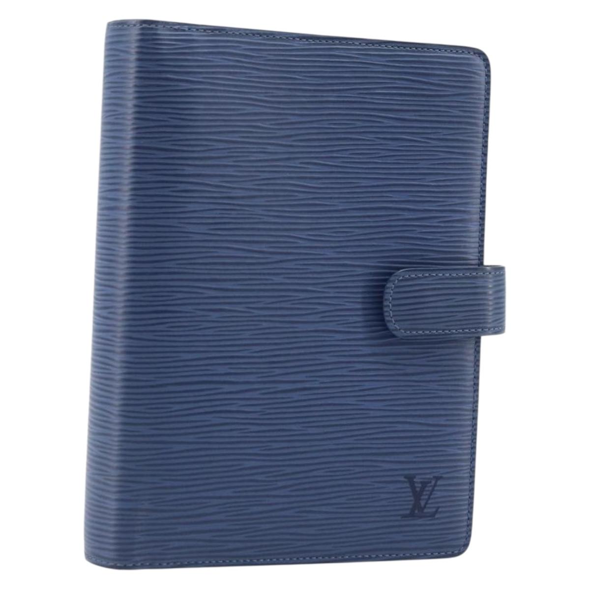 LOUIS VUITTON Epi Agenda MM Day Planner Cover Myrtille R2004G LV Auth LNZ877