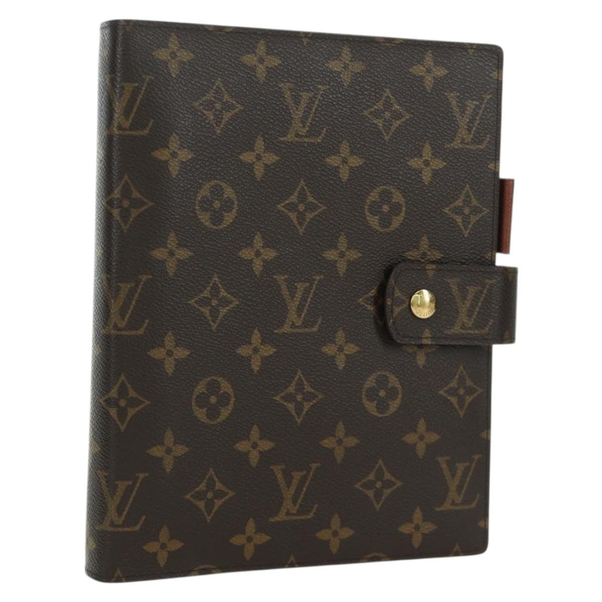 LOUIS VUITTON Monogram Agenda GM Day Planner Cover R20006 LV Auth LNZ878V