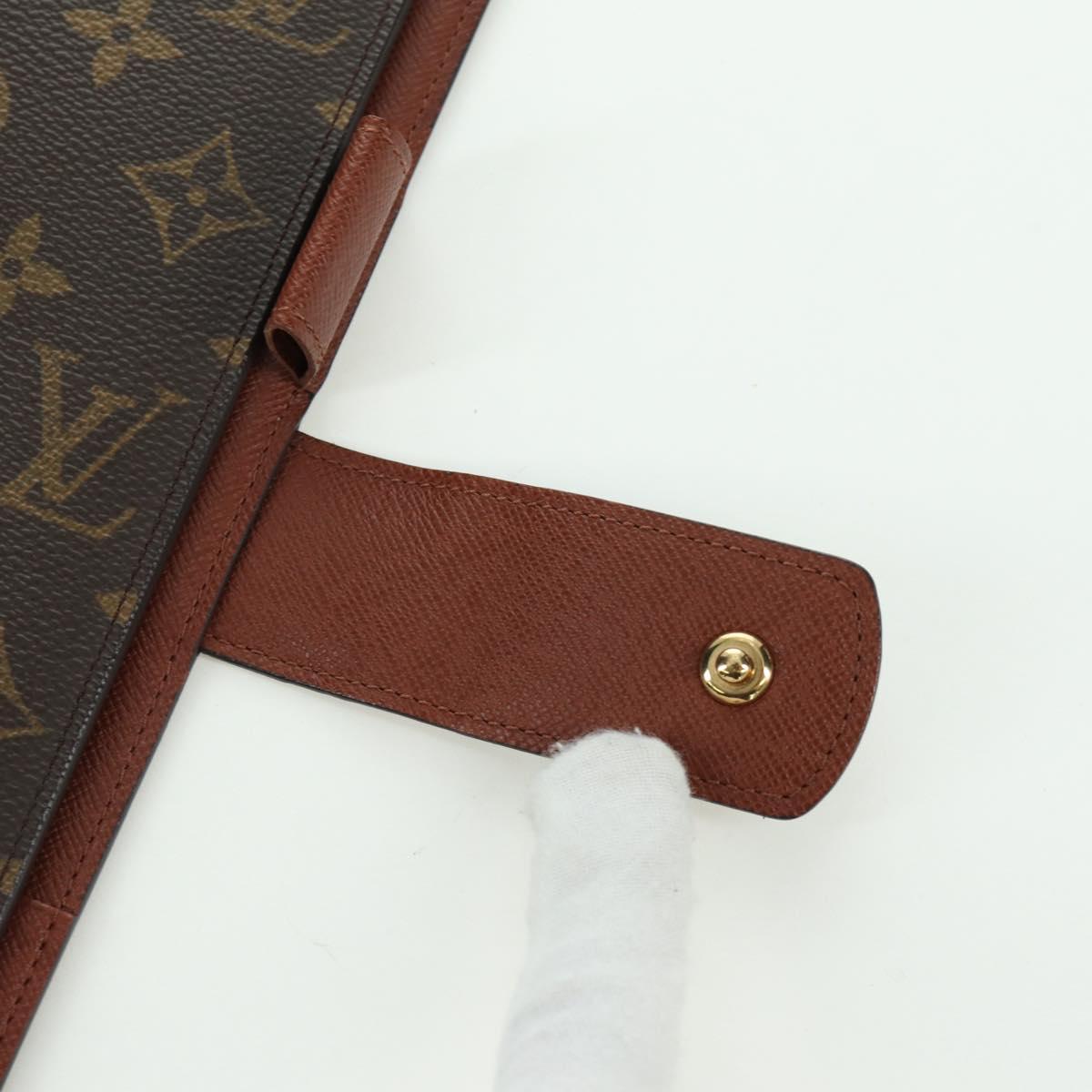 LOUIS VUITTON Monogram Agenda GM Day Planner Cover R20006 LV Auth LNZ878V