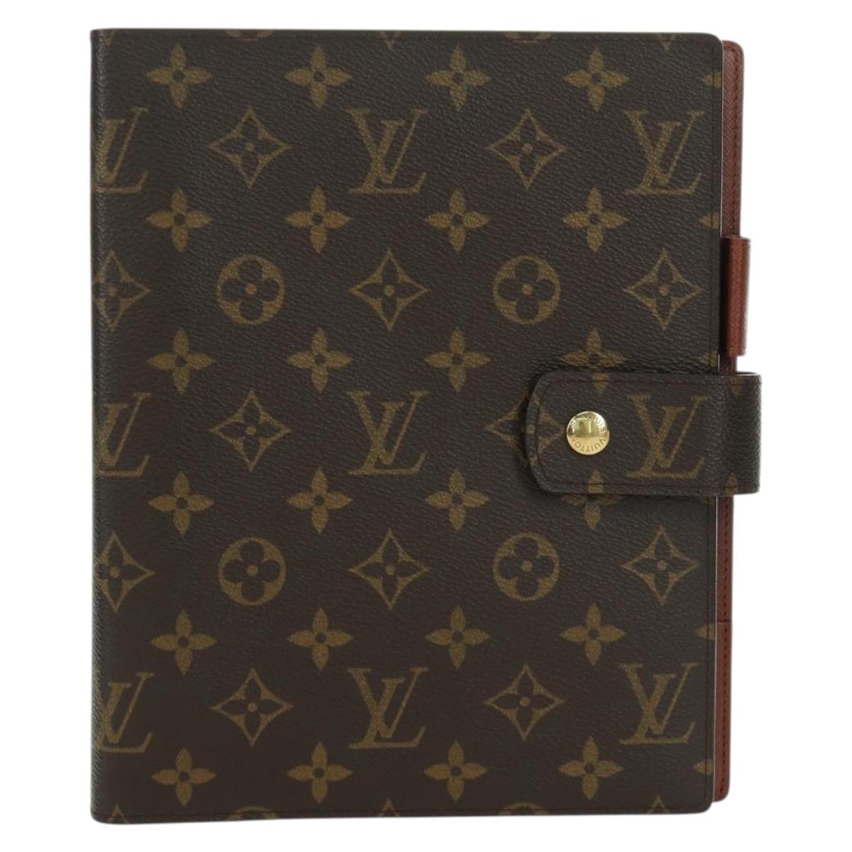 LOUIS VUITTON Monogram Agenda GM Day Planner Cover R20006 LV Auth LNZ878V