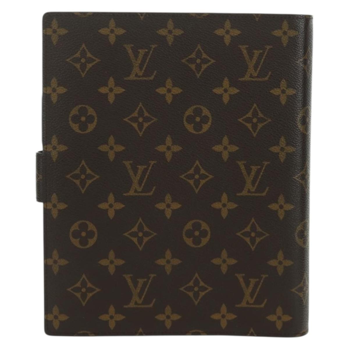 LOUIS VUITTON Monogram Agenda GM Day Planner Cover R20006 LV Auth LNZ878V