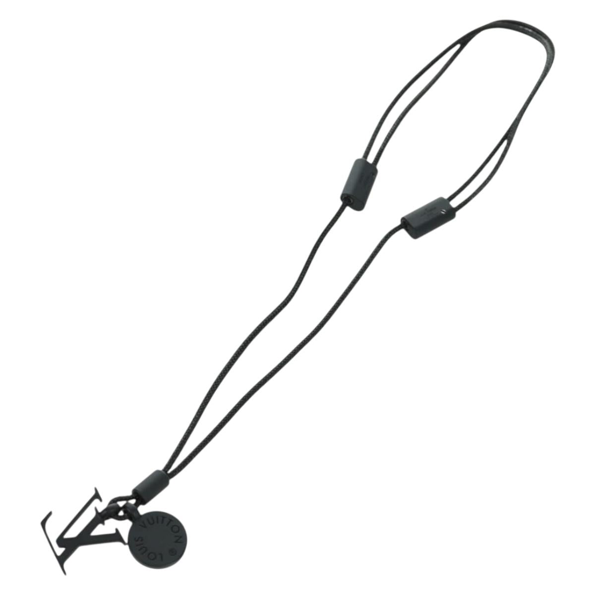 LOUIS VUITTON Collier Charms On The Go Necklace Black M63647 LV Auth LNZ880M