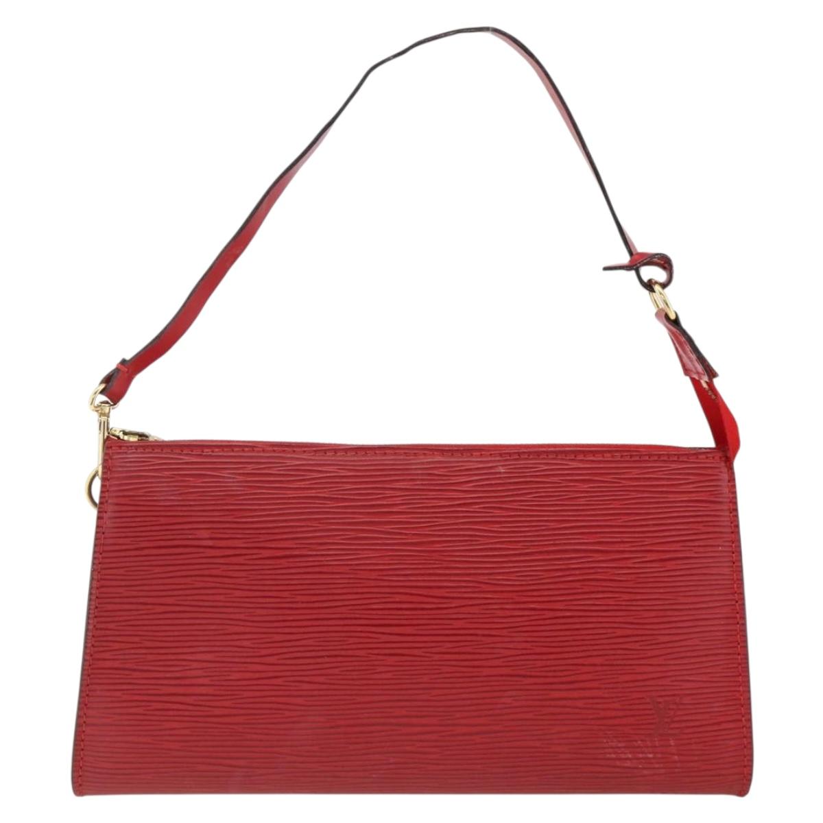 LOUIS VUITTON Epi Pochette Accessoires Pouch Red M52947 LV Auth LNZ958