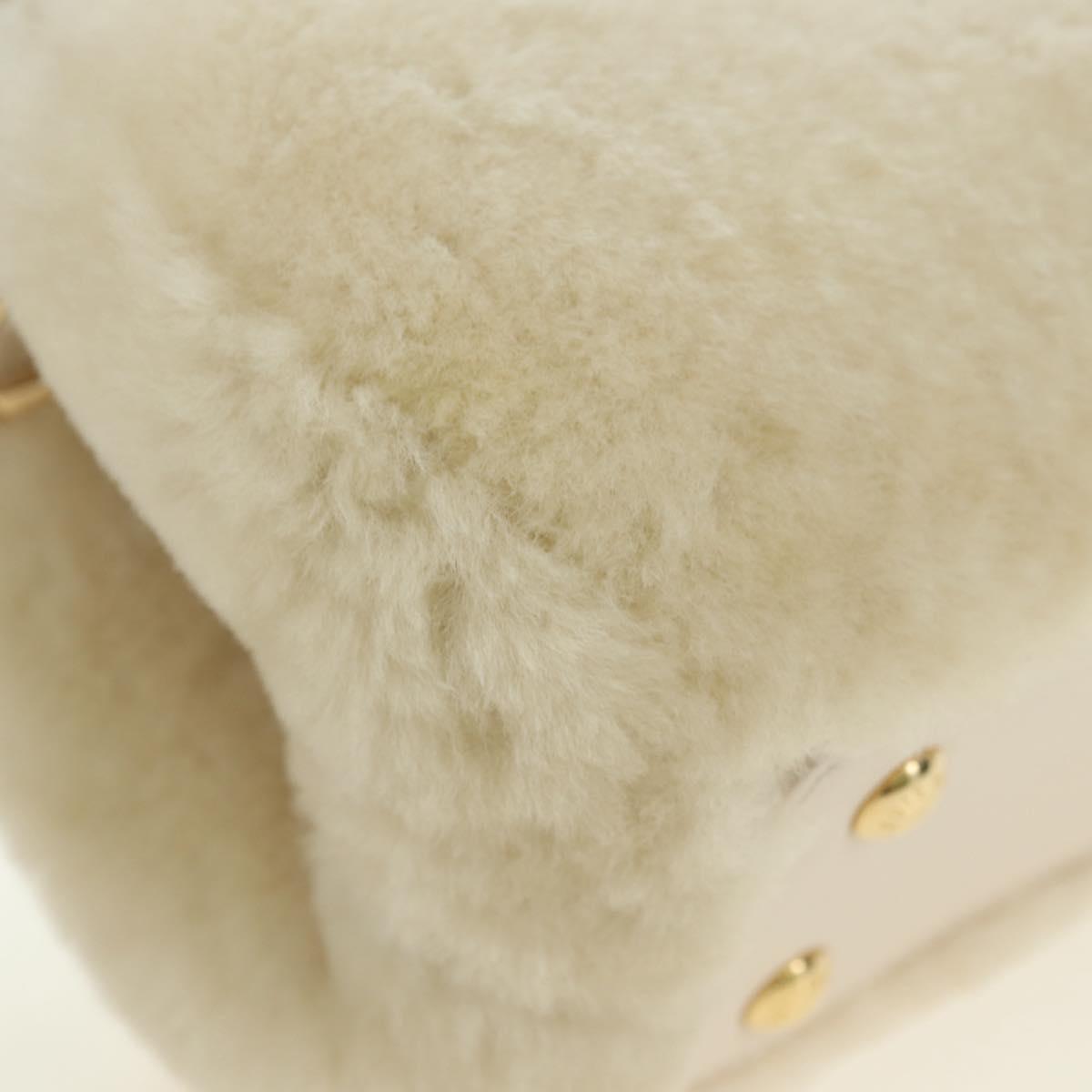 LOUIS VUITTON LV SKI Cozygram Capucines MINI Bag Wool Beige M26324 Auth LNZ969SM