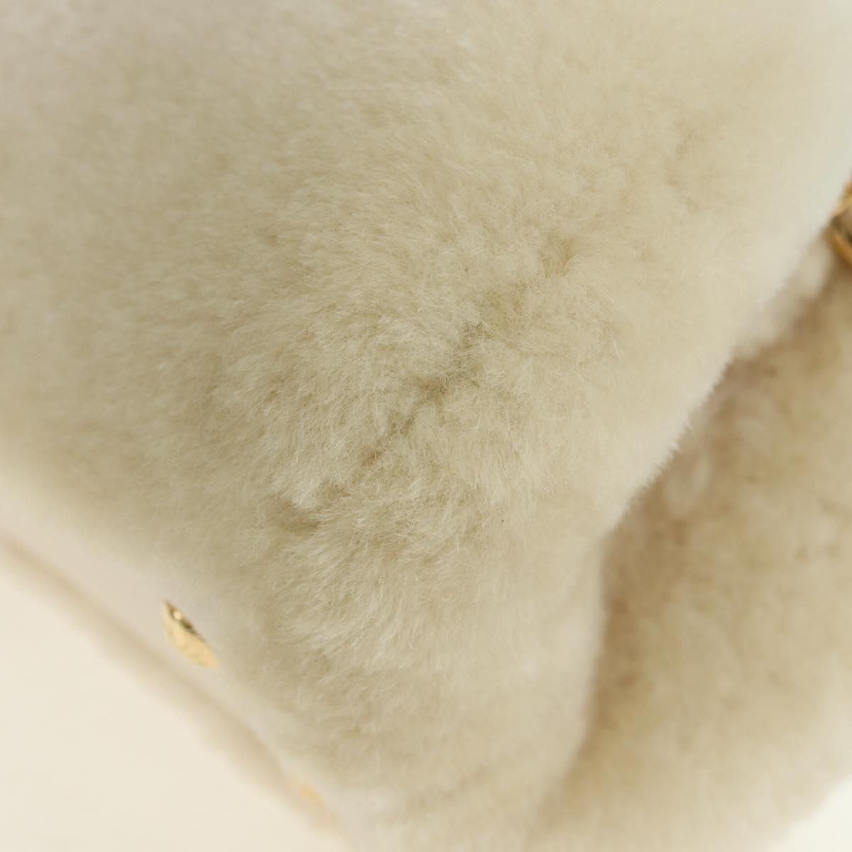 LOUIS VUITTON LV SKI Cozygram Capucines MINI Bag Wool Beige M26324 Auth LNZ969SM