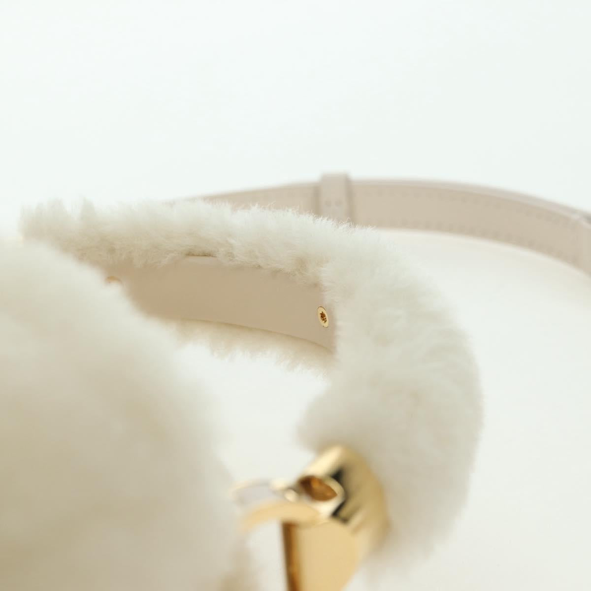 LOUIS VUITTON LV SKI Cozygram Capucines MINI Bag Wool Beige M26324 Auth LNZ969SM