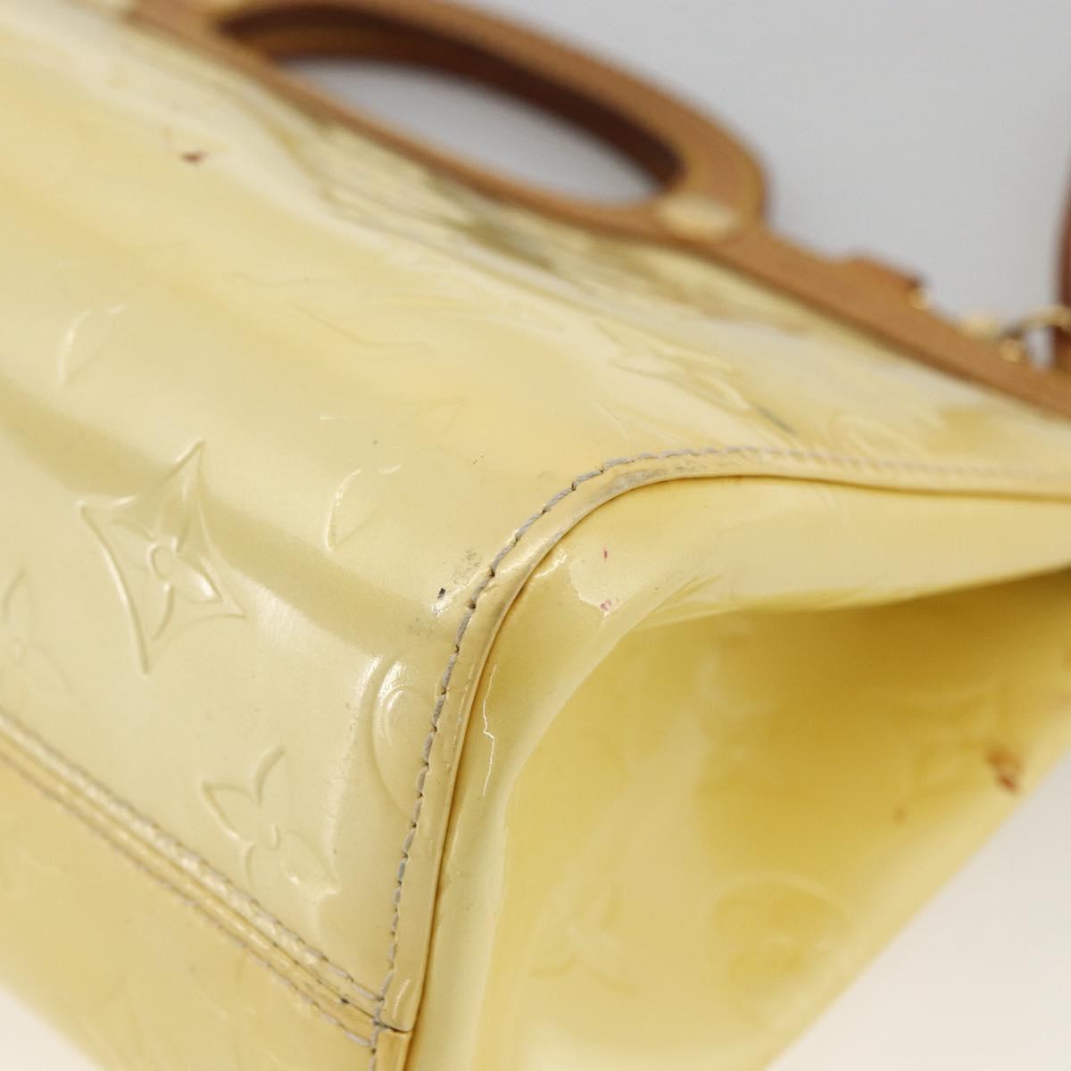 LOUIS VUITTON Monogram Vernis Roxbury Drive Bag 2Way Perle M91374 Auth LNZ982