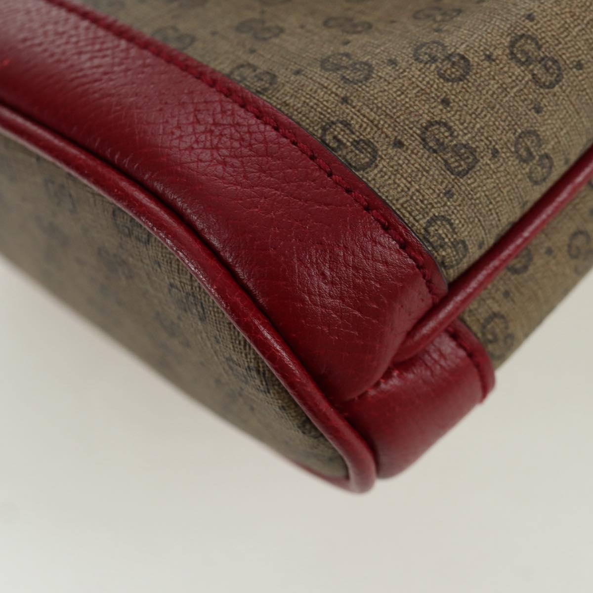 GUCCI Micro GG Supreme Fujiko-Pro Bag PVC Beige Gold 647801 Auth LNZ989SAM