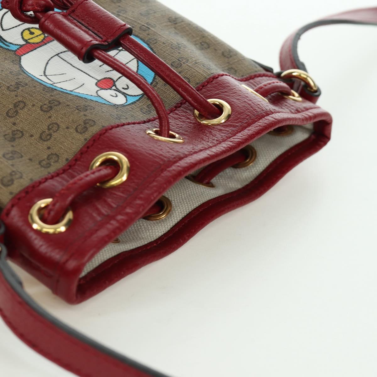 GUCCI Micro GG Supreme Fujiko-Pro Bag PVC Beige Gold 647801 Auth LNZ989SAM