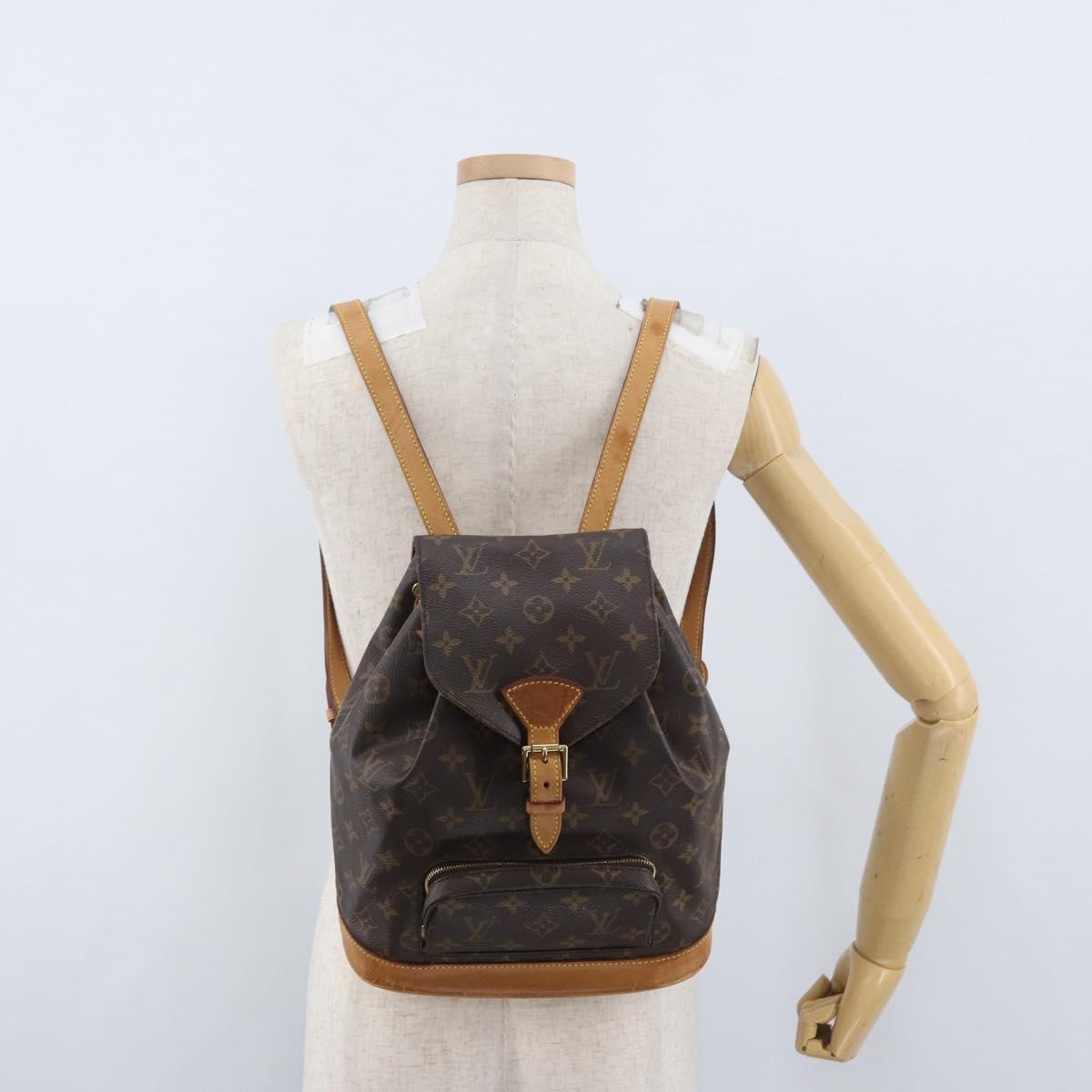 LOUIS VUITTON Monogram Montsouris MM Backpack M51136 LV Auth LNZ990A