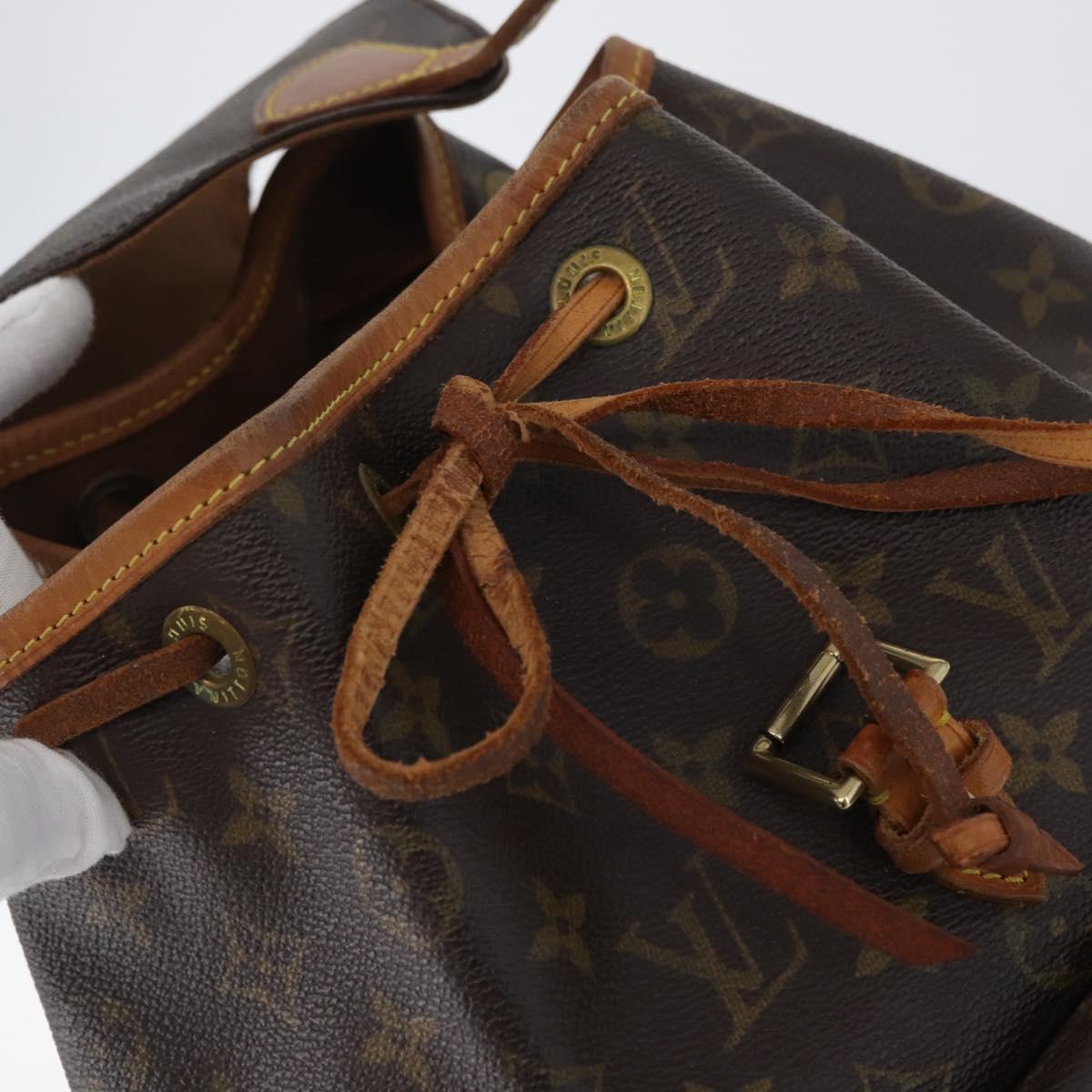 LOUIS VUITTON Monogram Montsouris MM Backpack M51136 LV Auth LNZ999A