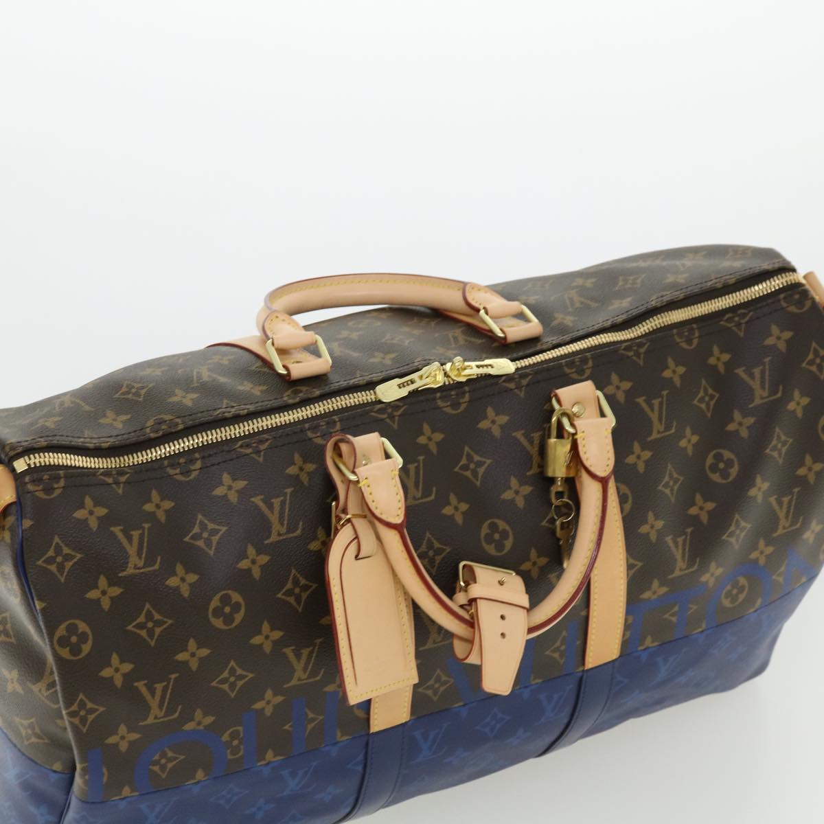 LOUIS VUITTON Monogram split Keepall Bandouliere 50 Boston Bag M43861 67497S