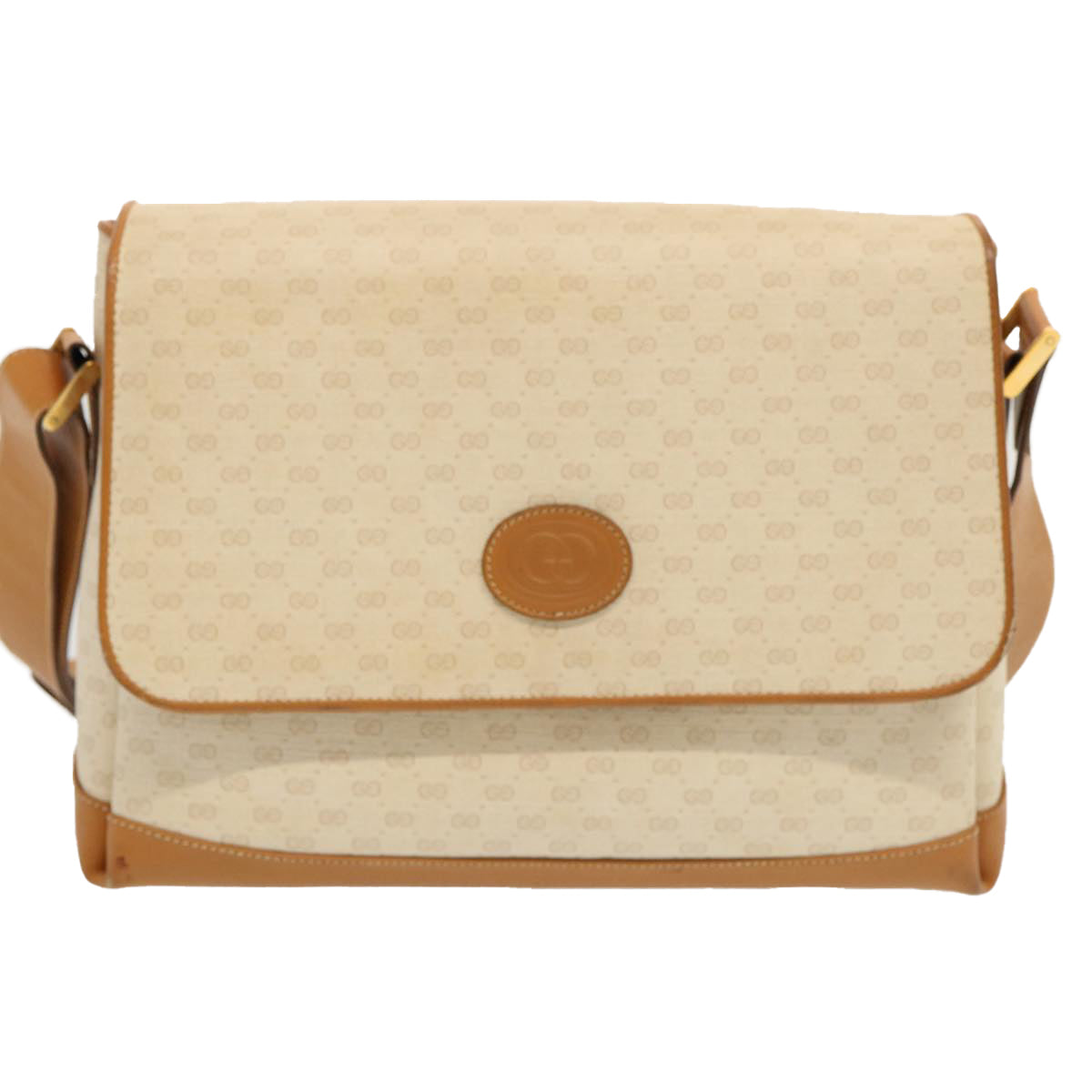 GUCCI Micro GG Supreme Shoulder Bag PVC Beige 001 101 0141 Auth mr026