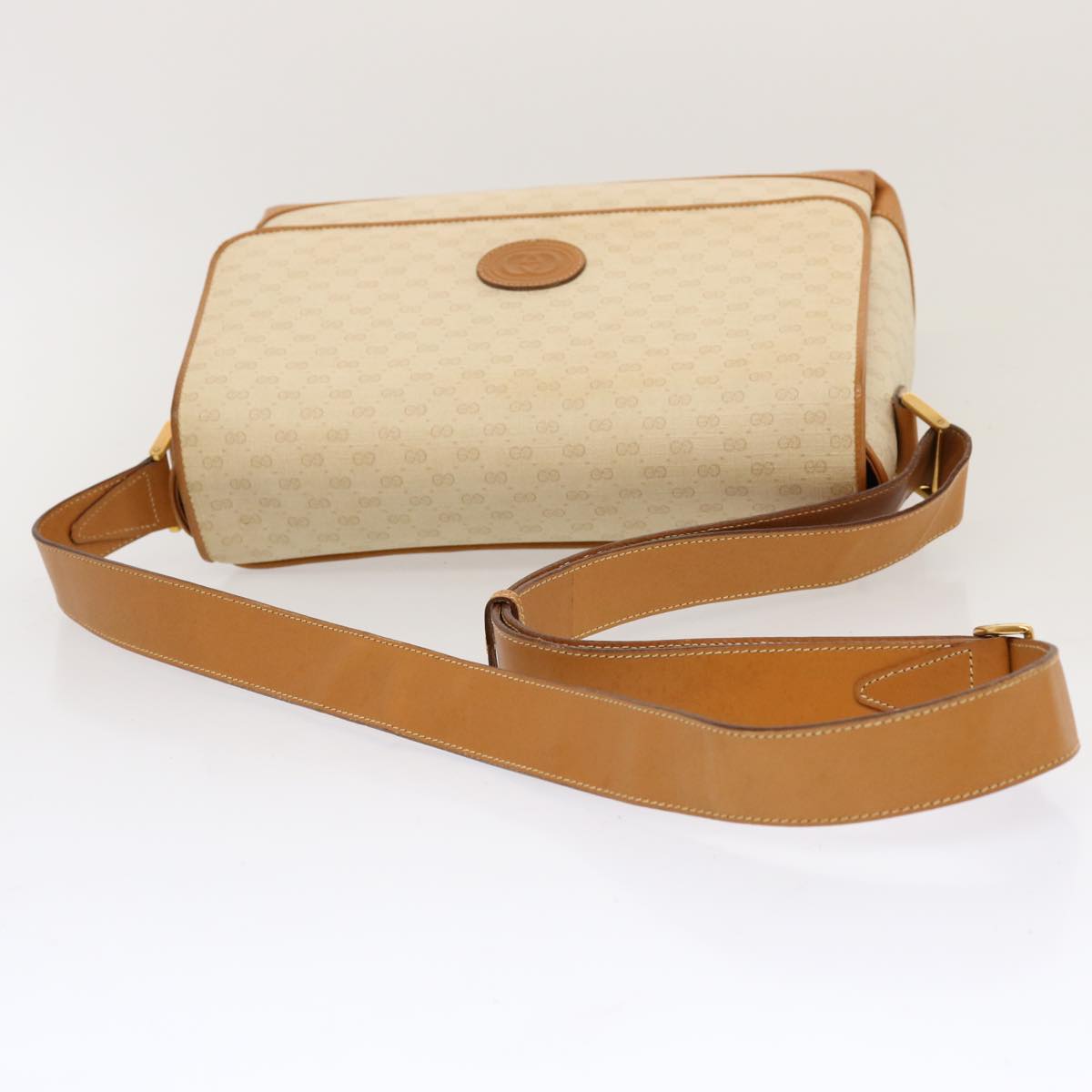 GUCCI Micro GG Supreme Shoulder Bag PVC Beige 001 101 0141 Auth mr026