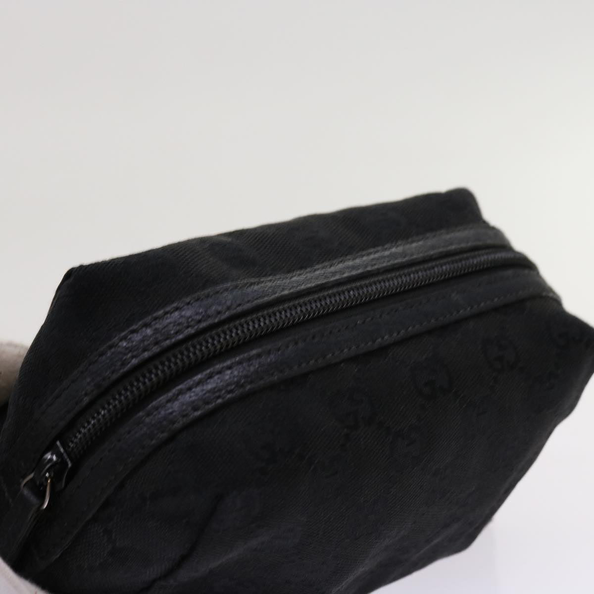 GUCCI GG Canvas Pouch Black Auth mr039