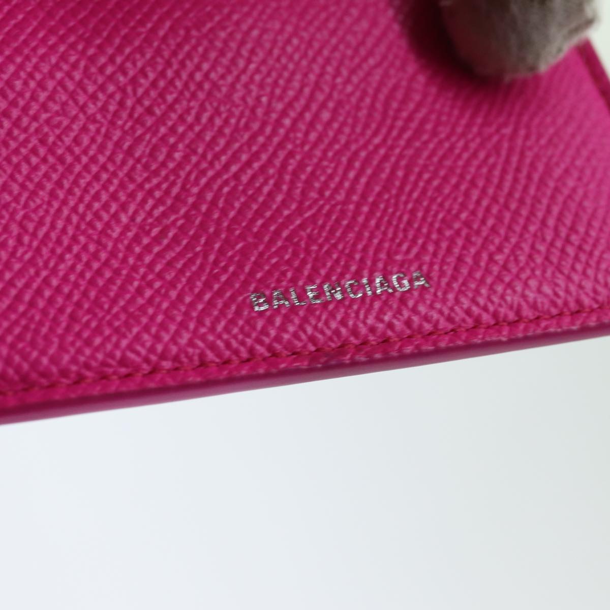 BALENCIAGA Wallet Leather Pink 593813 Auth mr046