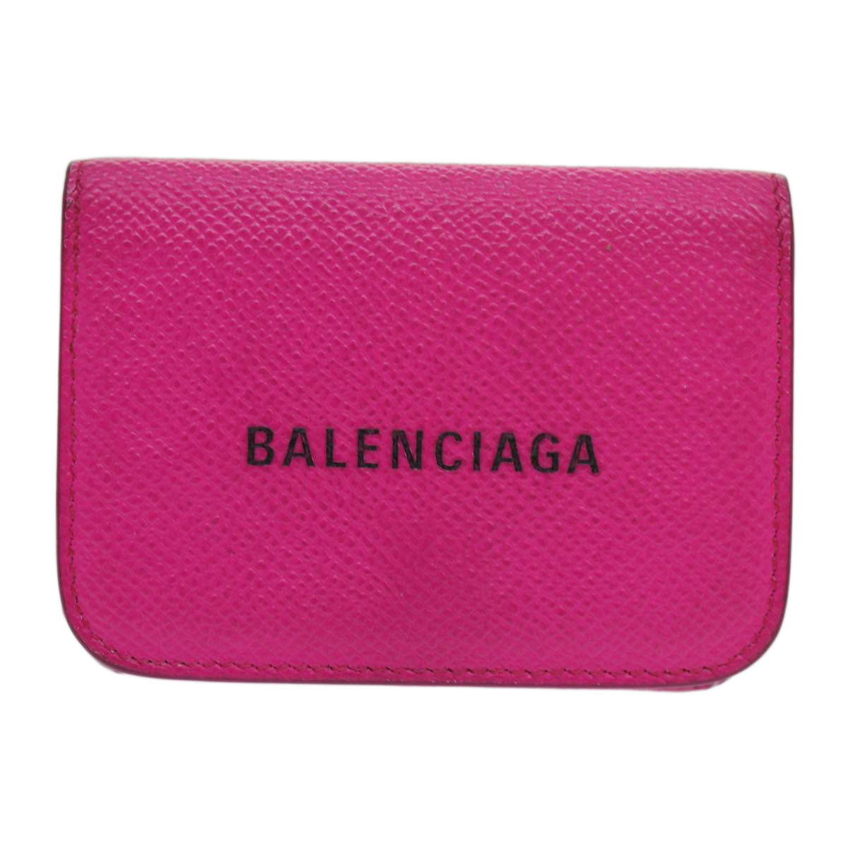 BALENCIAGA Wallet Leather Pink 593813 Auth mr046