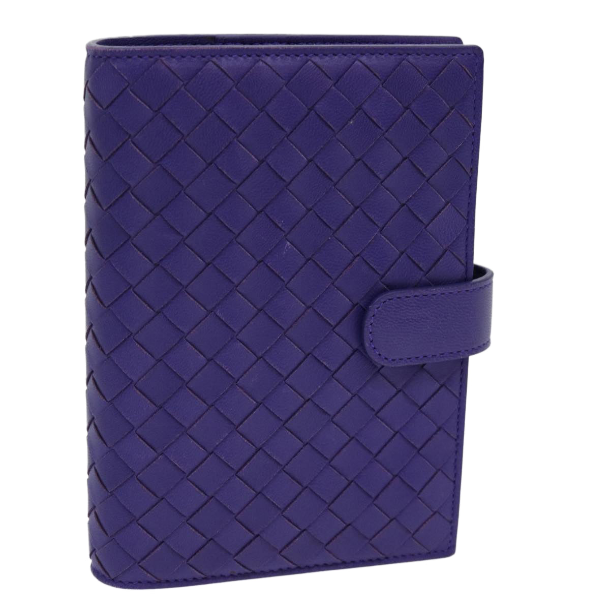 BOTTEGAVENETA INTRECCIATO agenda Day Planner Cover Leather Purple Auth mr053