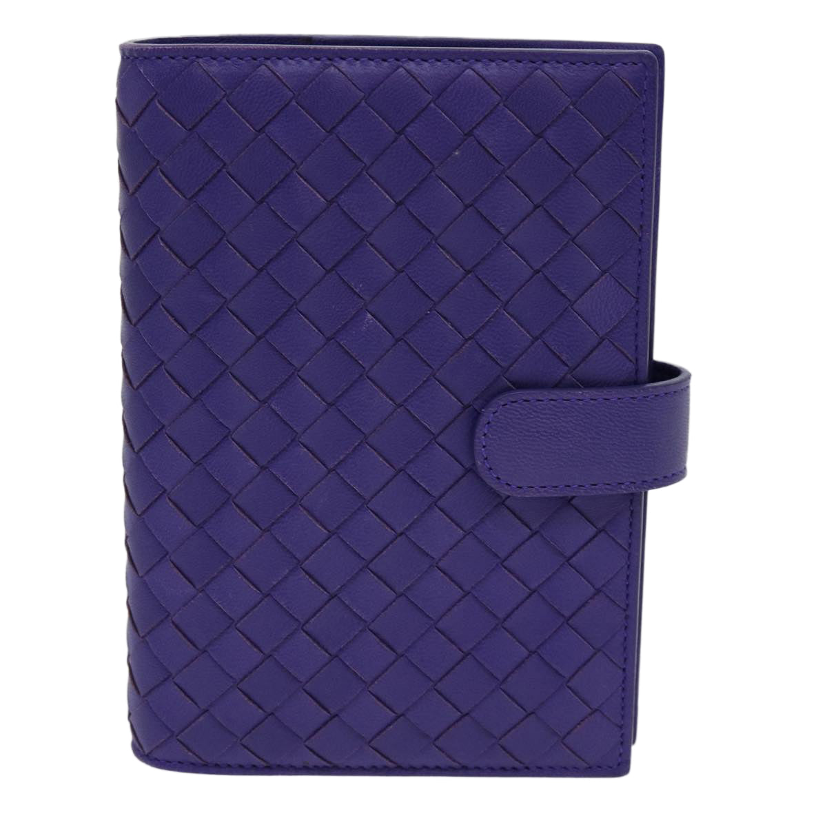 BOTTEGAVENETA INTRECCIATO agenda Day Planner Cover Leather Purple Auth mr053