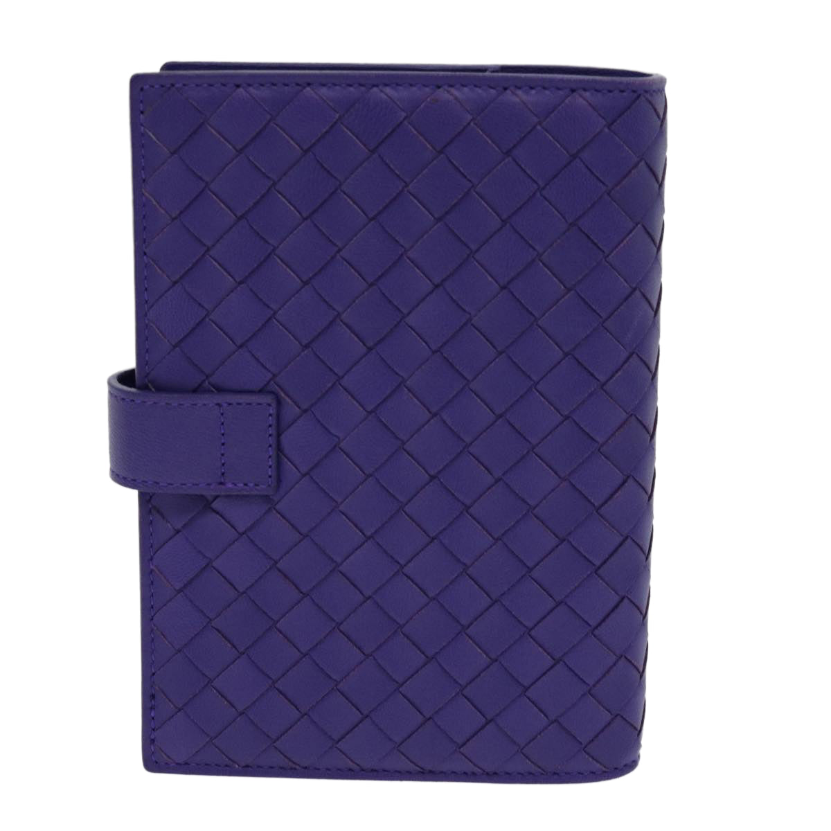 BOTTEGAVENETA INTRECCIATO agenda Day Planner Cover Leather Purple Auth mr053