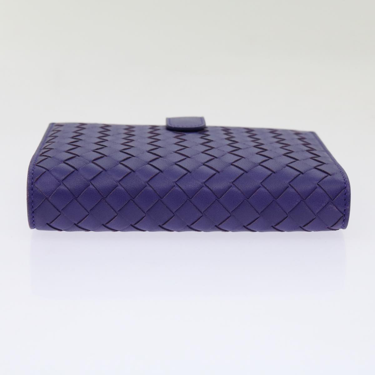 BOTTEGAVENETA INTRECCIATO agenda Day Planner Cover Leather Purple Auth mr053