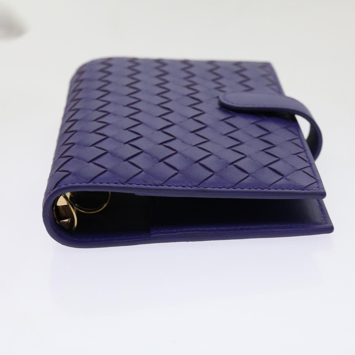 BOTTEGAVENETA INTRECCIATO agenda Day Planner Cover Leather Purple Auth mr053