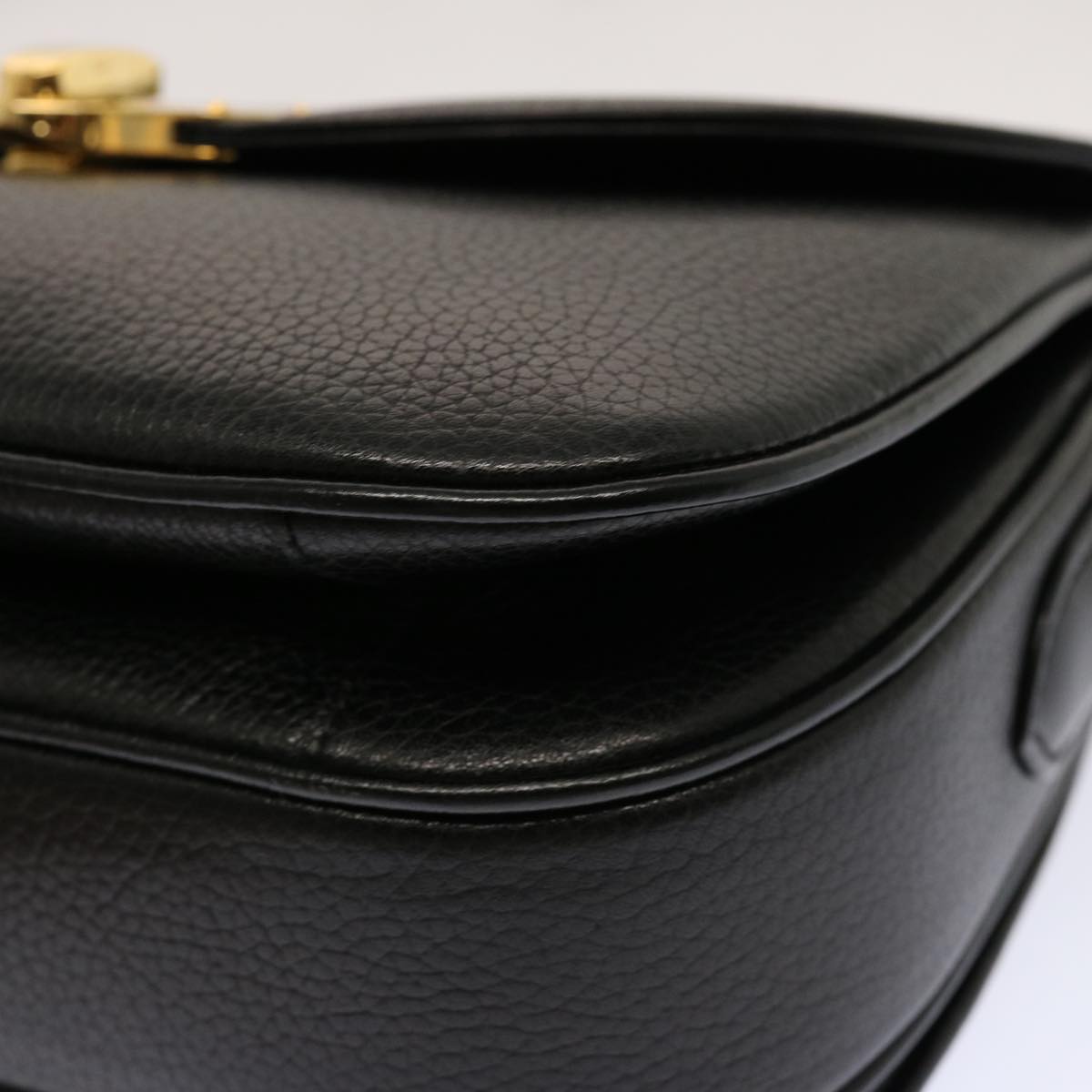 BALLY Shoulder Bag Leather Black Auth mr064