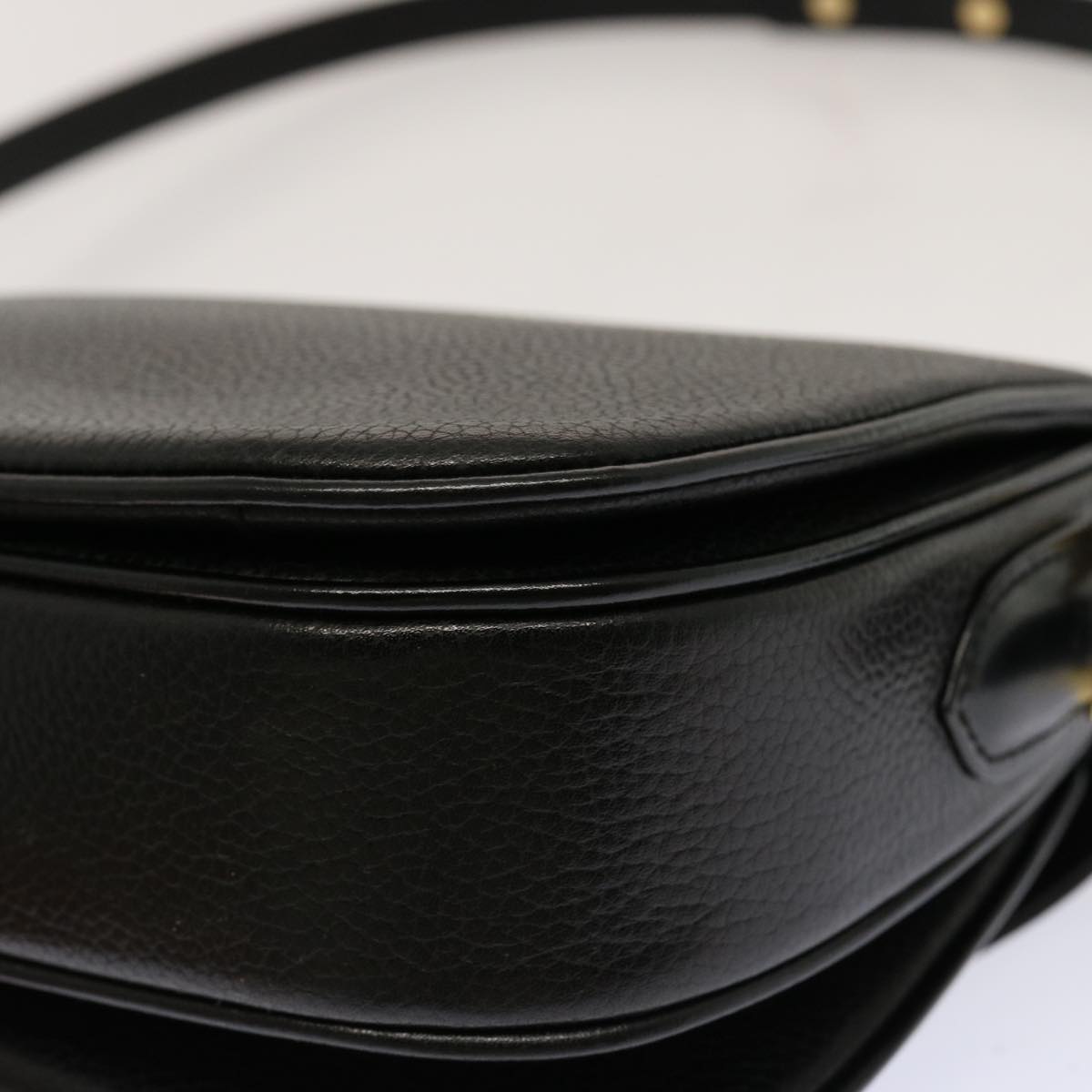 BALLY Shoulder Bag Leather Black Auth mr064