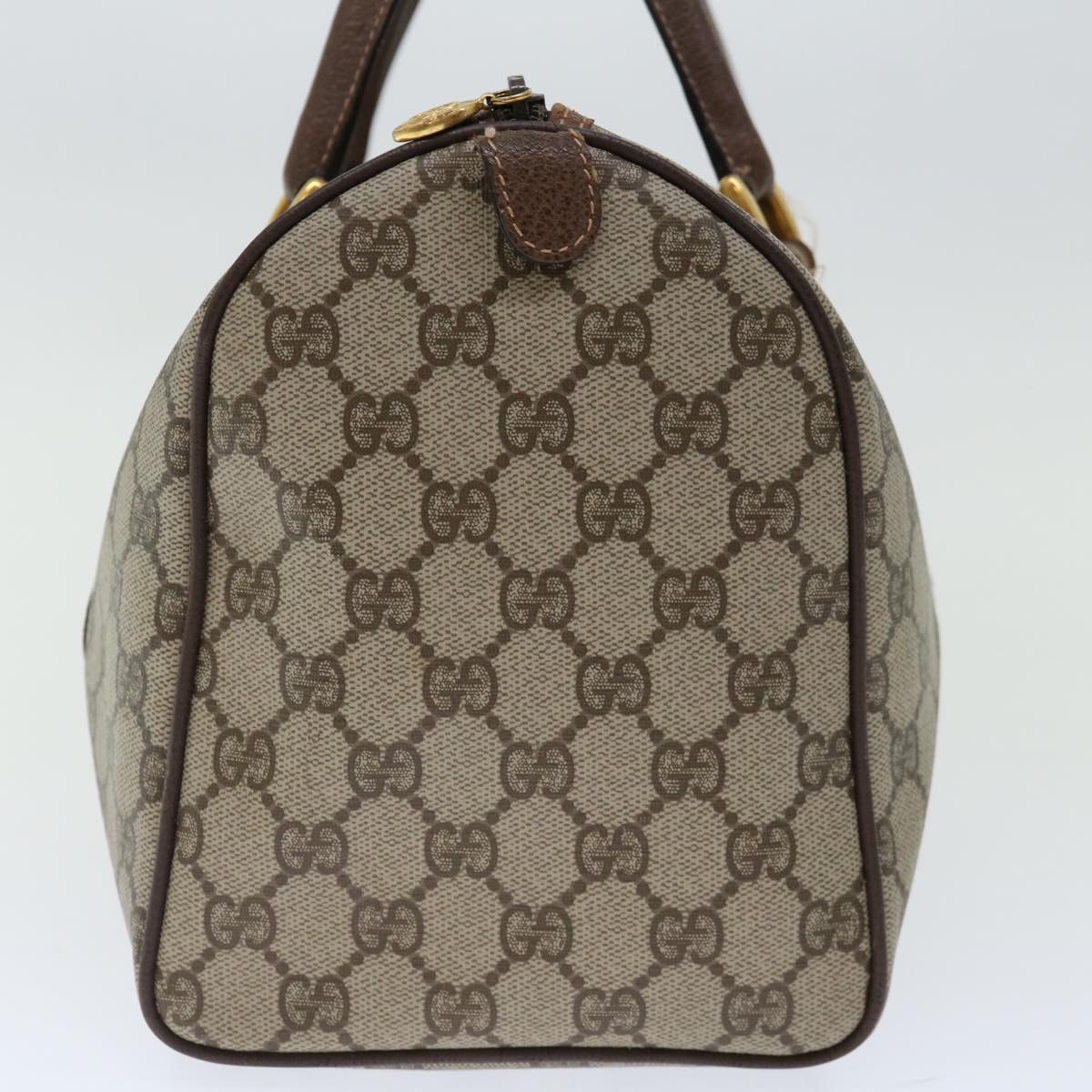 GUCCI GG Supreme Hand Bag PVC Beige Auth mr095