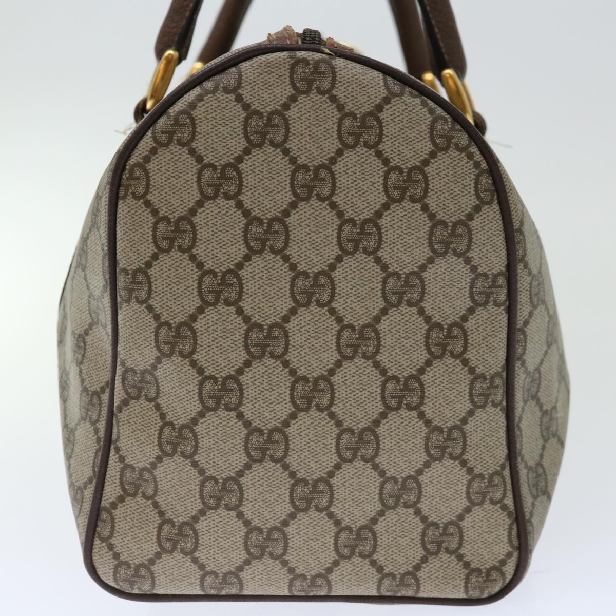 GUCCI GG Supreme Hand Bag PVC Beige Auth mr095