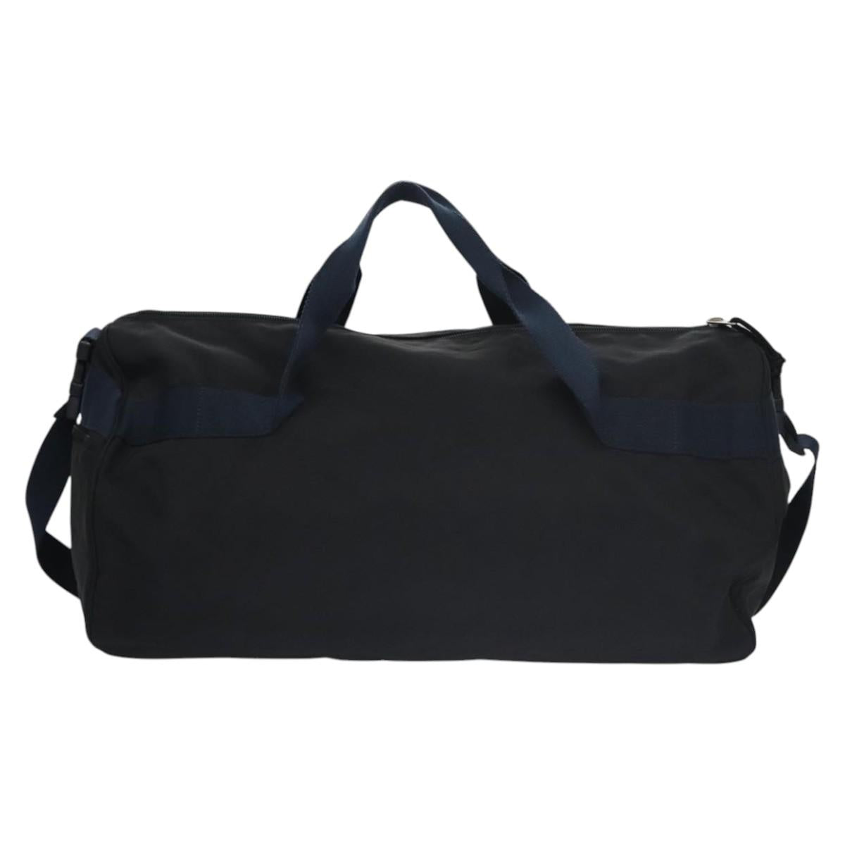 BALENCIAGA Boston Bag Canvas Black Silver Auth mr1018V