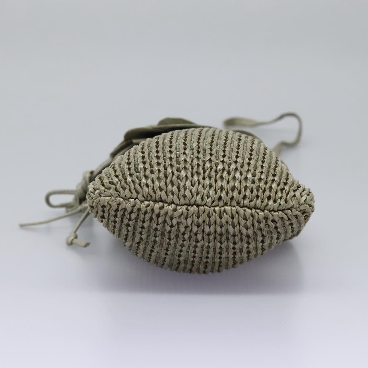 BOTTEGA VENETA Shoulder Bag Leather Beige Auth mr1037